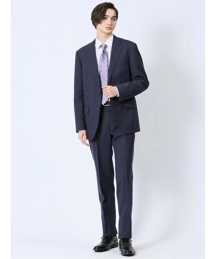 Navy Stripe Wool Blend 2-Button 2-Piece Suit L933297