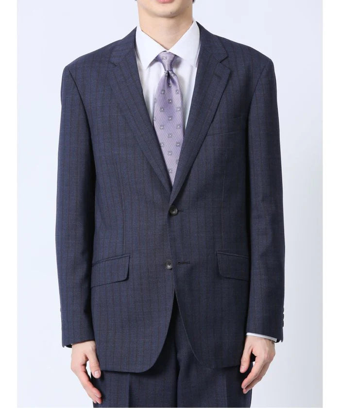 Navy Stripe Wool Blend 2-Button 2-Piece Suit L933297