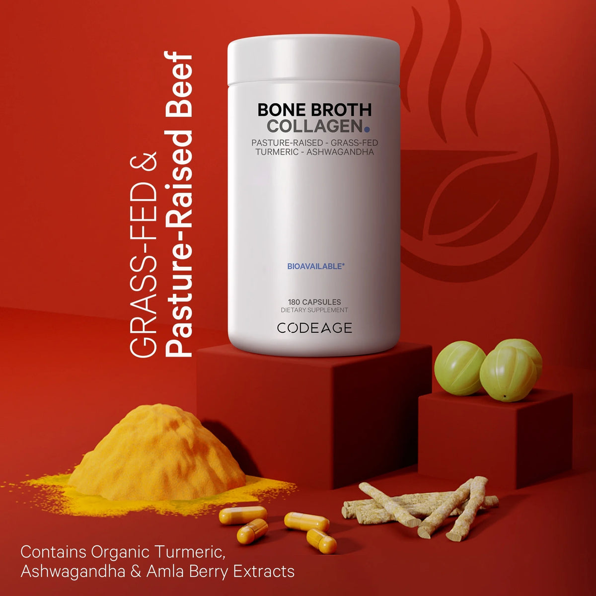 Organic Bovine & Chicken Bone Broth Collagen Capsules G62391