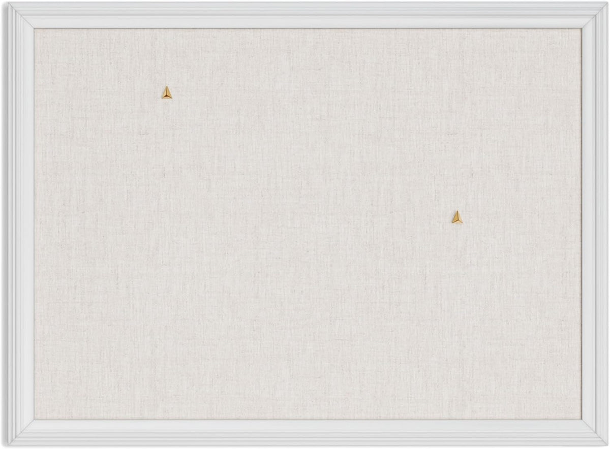 23"x17" White Wood Style Frame Bulletin Board I563