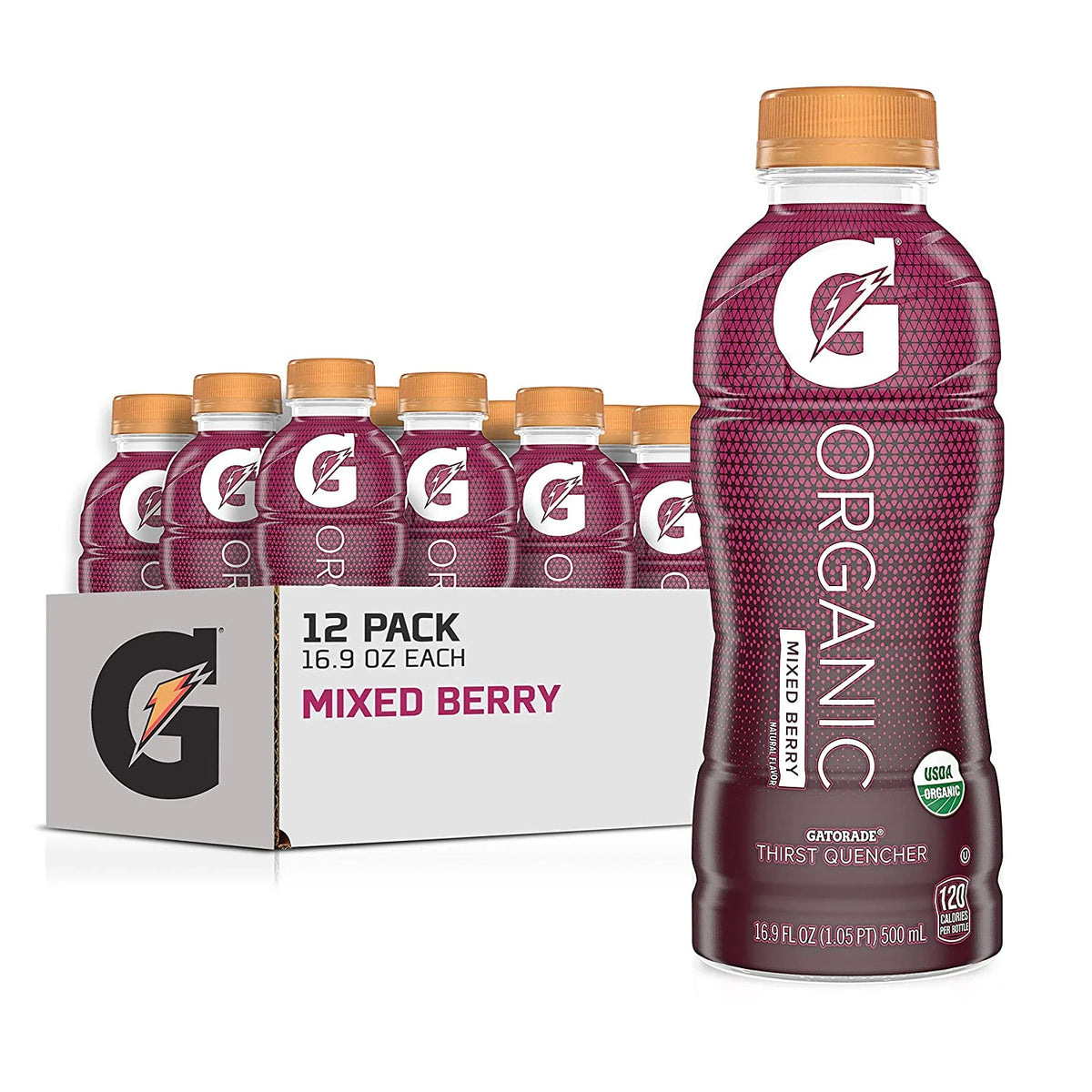 Mixed Berry Gatorade Sports Drink, 16.9 oz Bottle Pack of 12 P28833