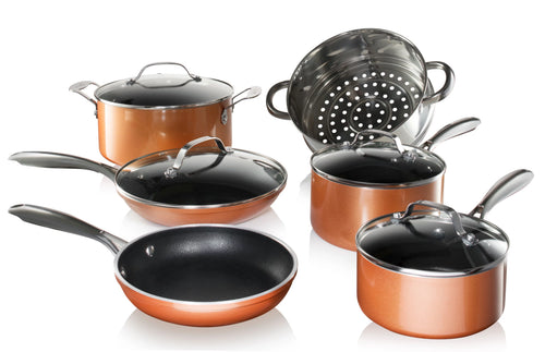 10 Piece Copper Nonstick Cookware Set X5220