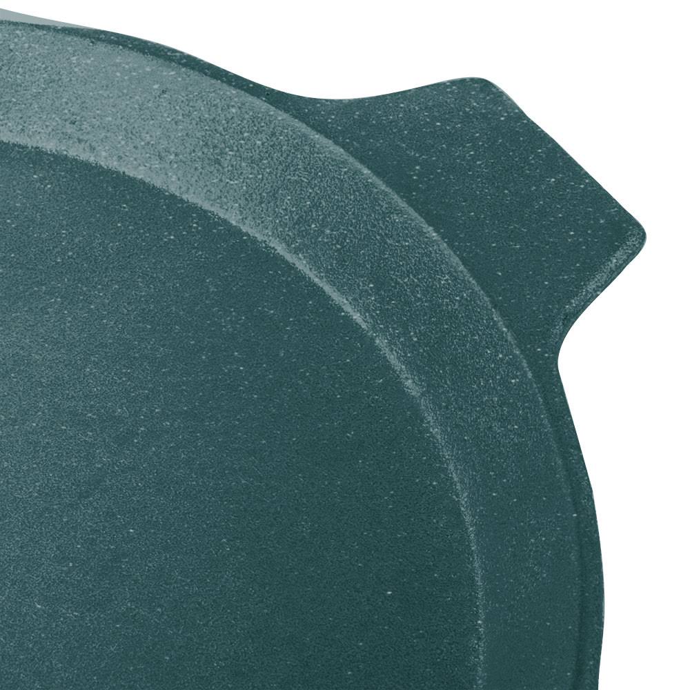 Hunter Green White Speckle 10x22 Sand Cast Aluminum Pizza Tray with Handle M180689