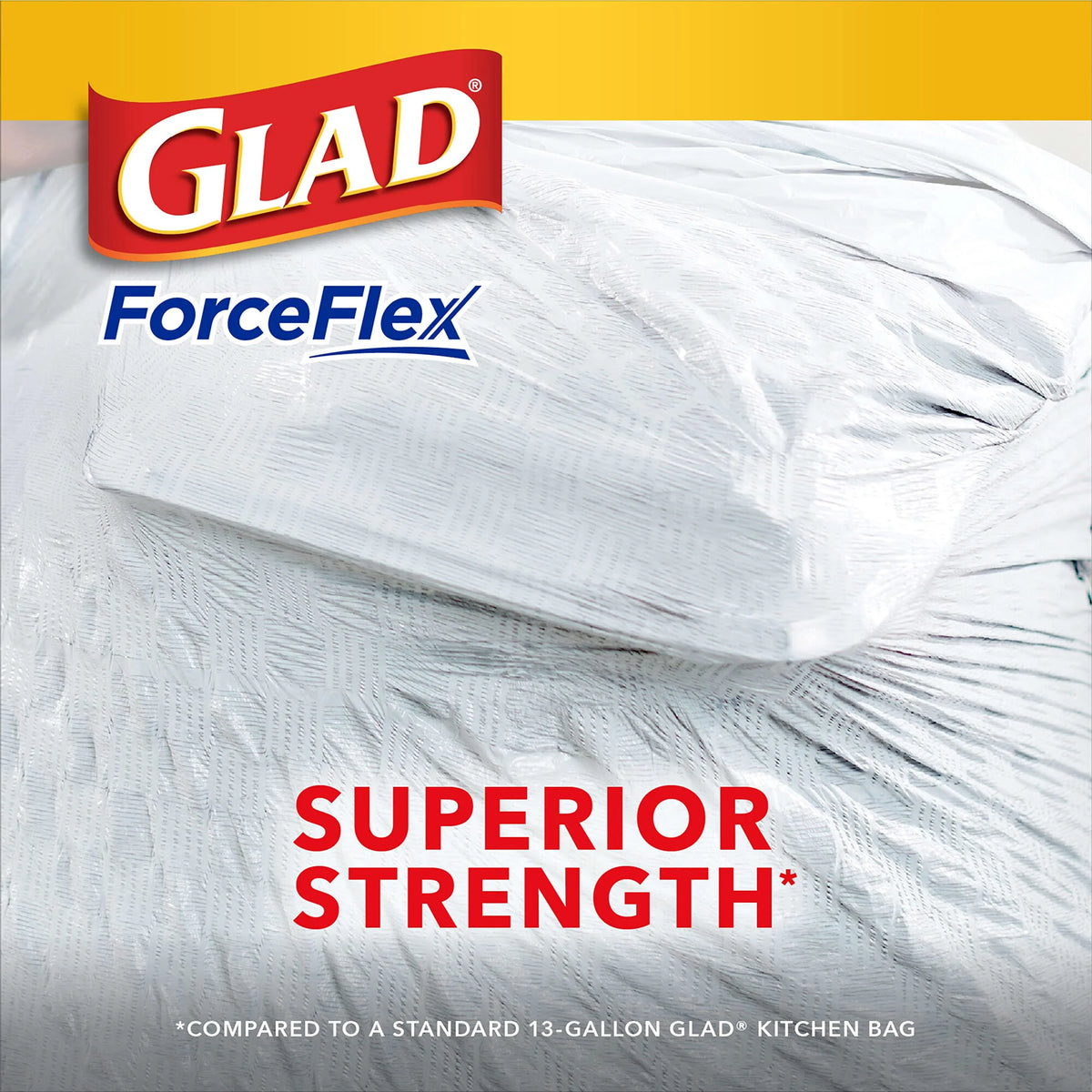 Glad ForceFlex Tall Kitchen Trash Bags, 13 Gallon, Lavender, 80 Count V4003