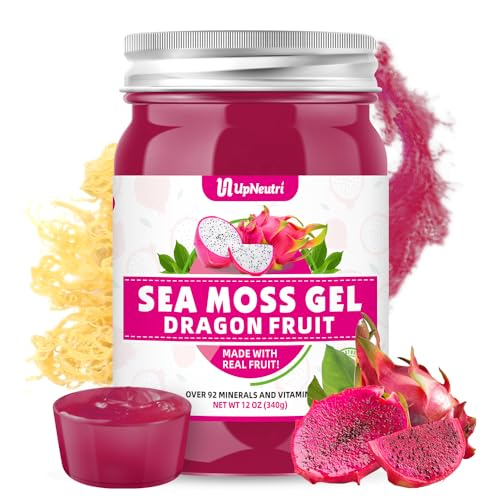 Sea Moss Gel 92 Minerals and Vitamins Vegan Non-GMO Dragonfruit Flavored 12 OZ O5026