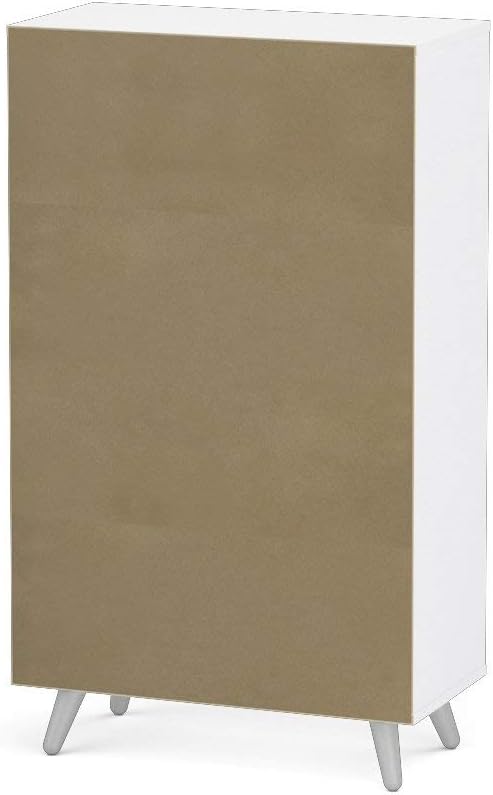 White 6 Open Shelves Bookcase P1556