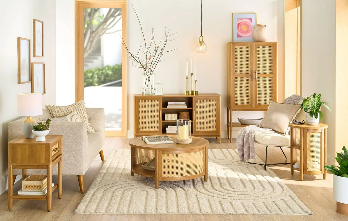 Side Table, Light Honey Finish L390365