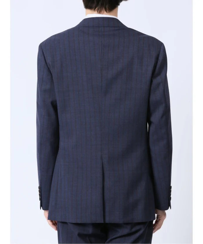 Navy Stripe Wool Blend 2-Button 2-Piece Suit L933297