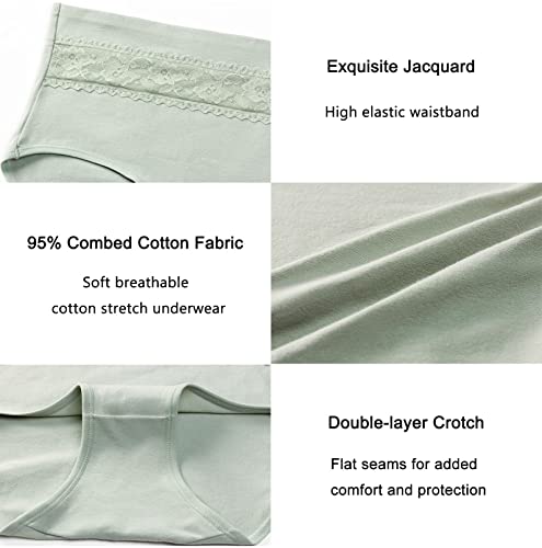 Women's Cotton High Waist Tummy Control Panties Multipack F9456