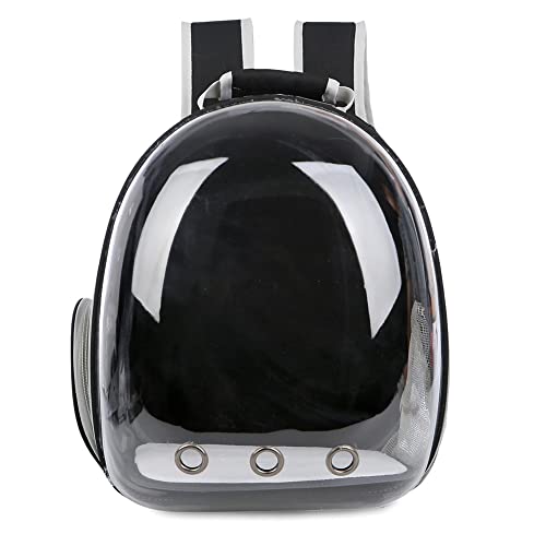 Black Transparent Pet Travel Backpack Carrier G1577