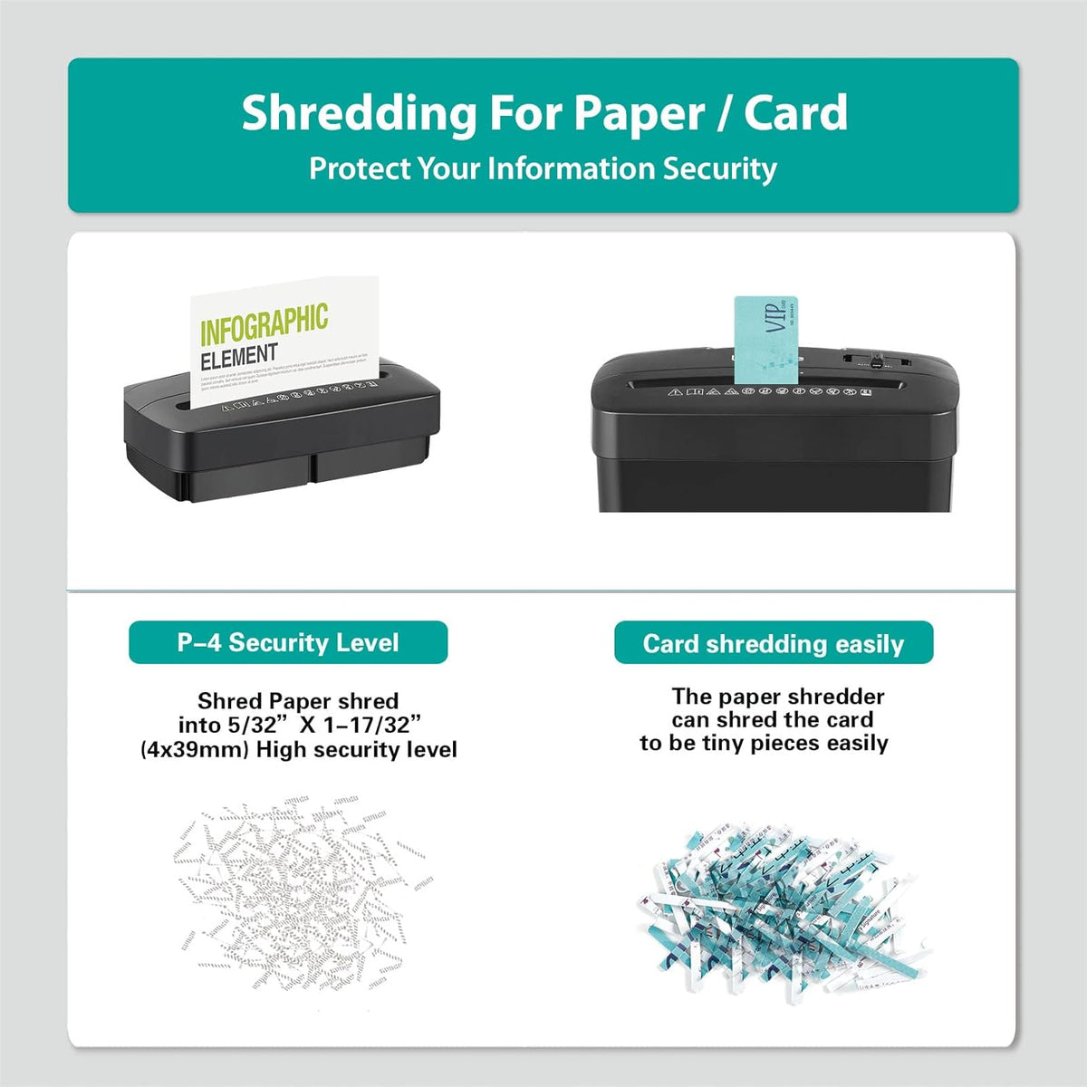 6-Sheet Cross Cut Paper Shredder with Security Lock T457