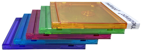 1000 Standard Assorted Clear Color CD Jewel Case K623
