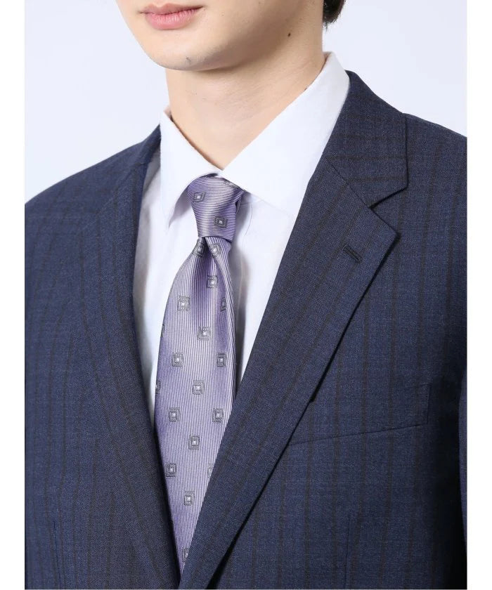 Navy Stripe Wool Blend 2-Button 2-Piece Suit L933297