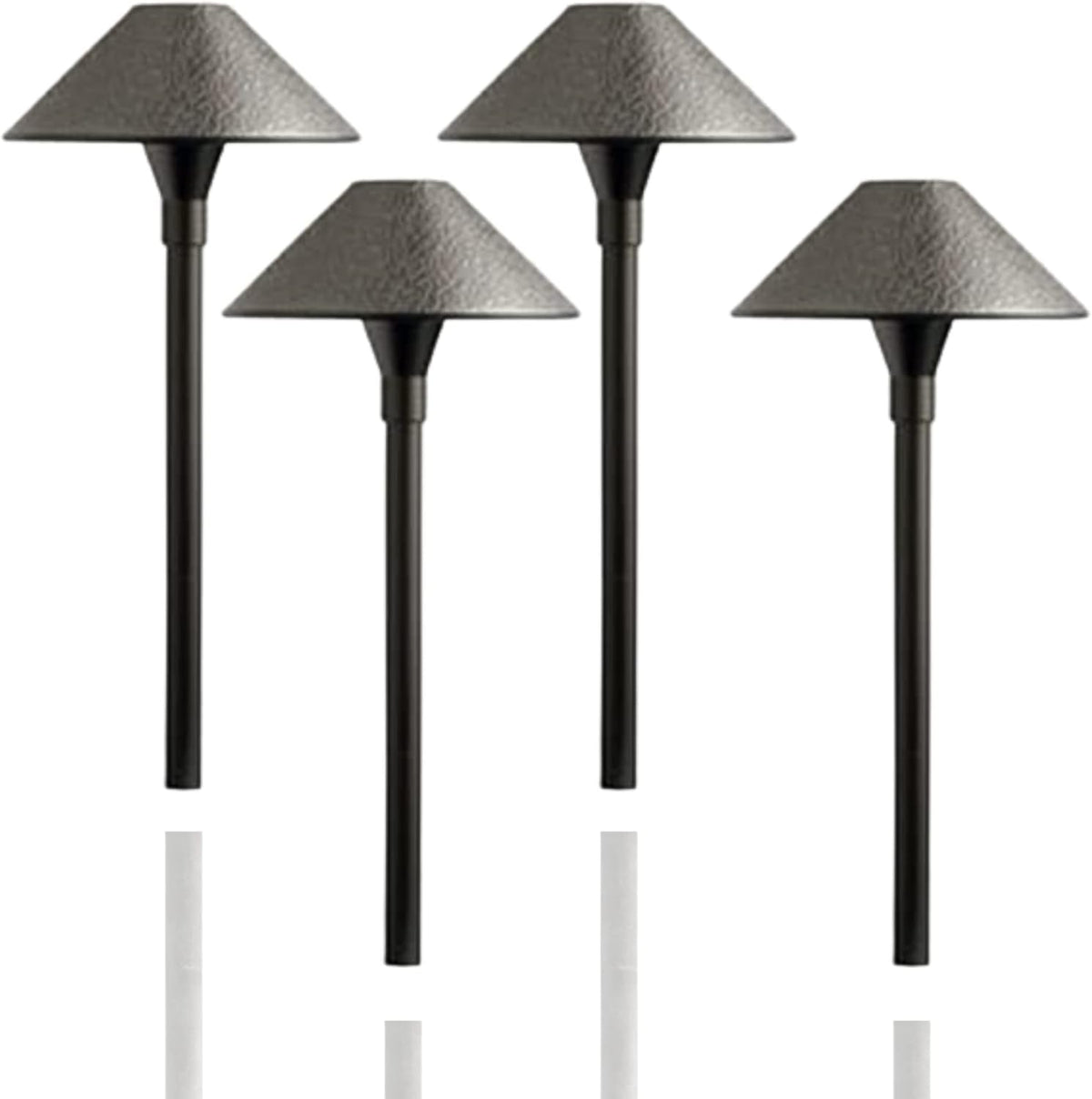 3-Watt Low Voltage Hammered Cone Path Light, 4 Pack X835154
