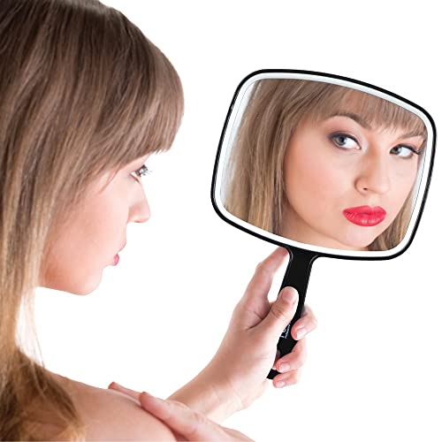 Black Handheld Hand Mirror S408846