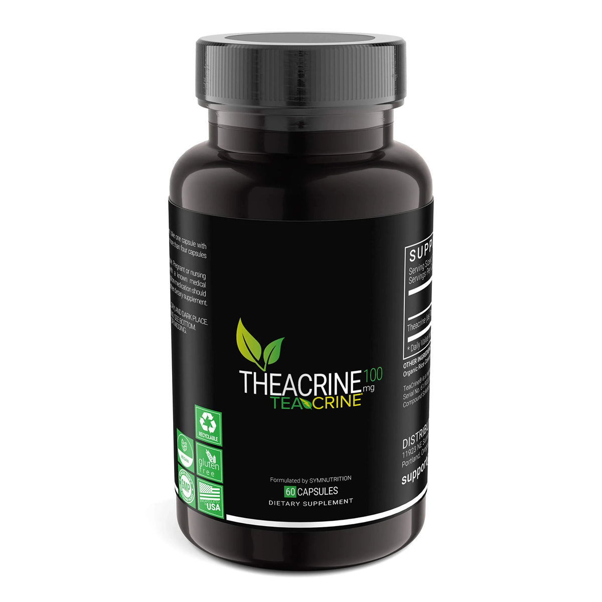 Theacrine 100mg 60 Count V-Capsules Vegan Gluten Free G224997