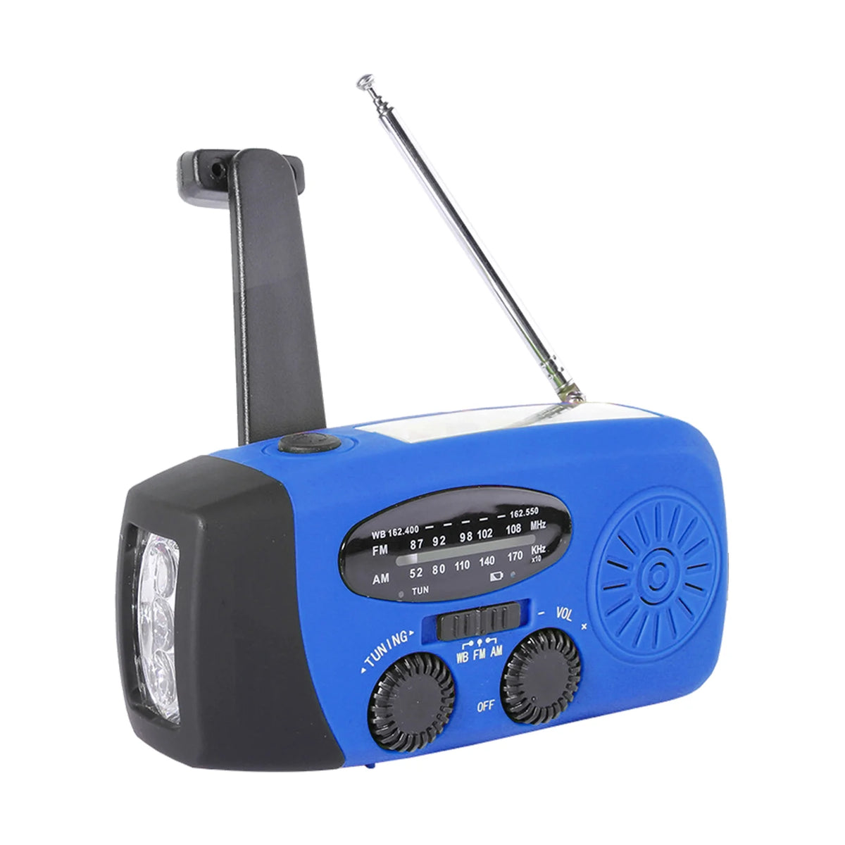 Emergency Hand Crank Solar NOAA Weather Radio Portable Power Bank with LED Flashlight L579