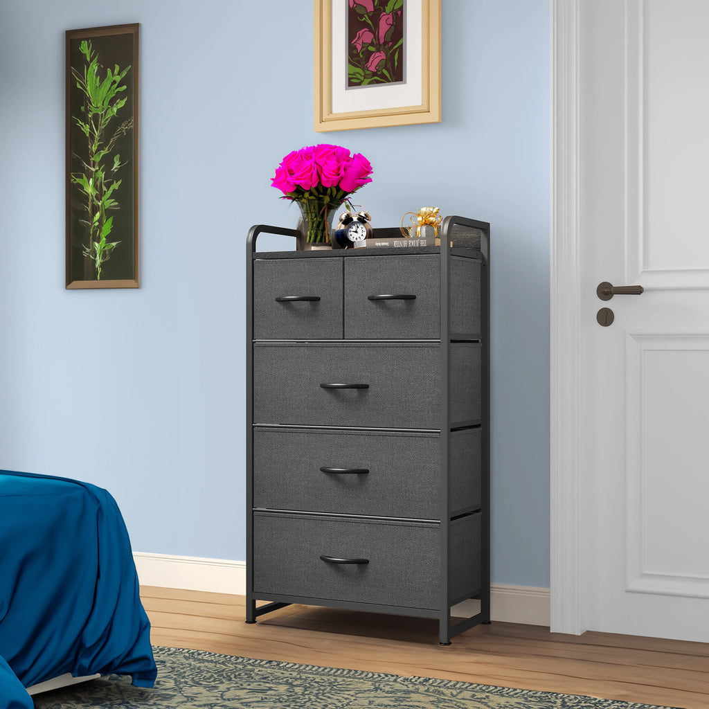 Fabric 5 Drawer Dresser J409827