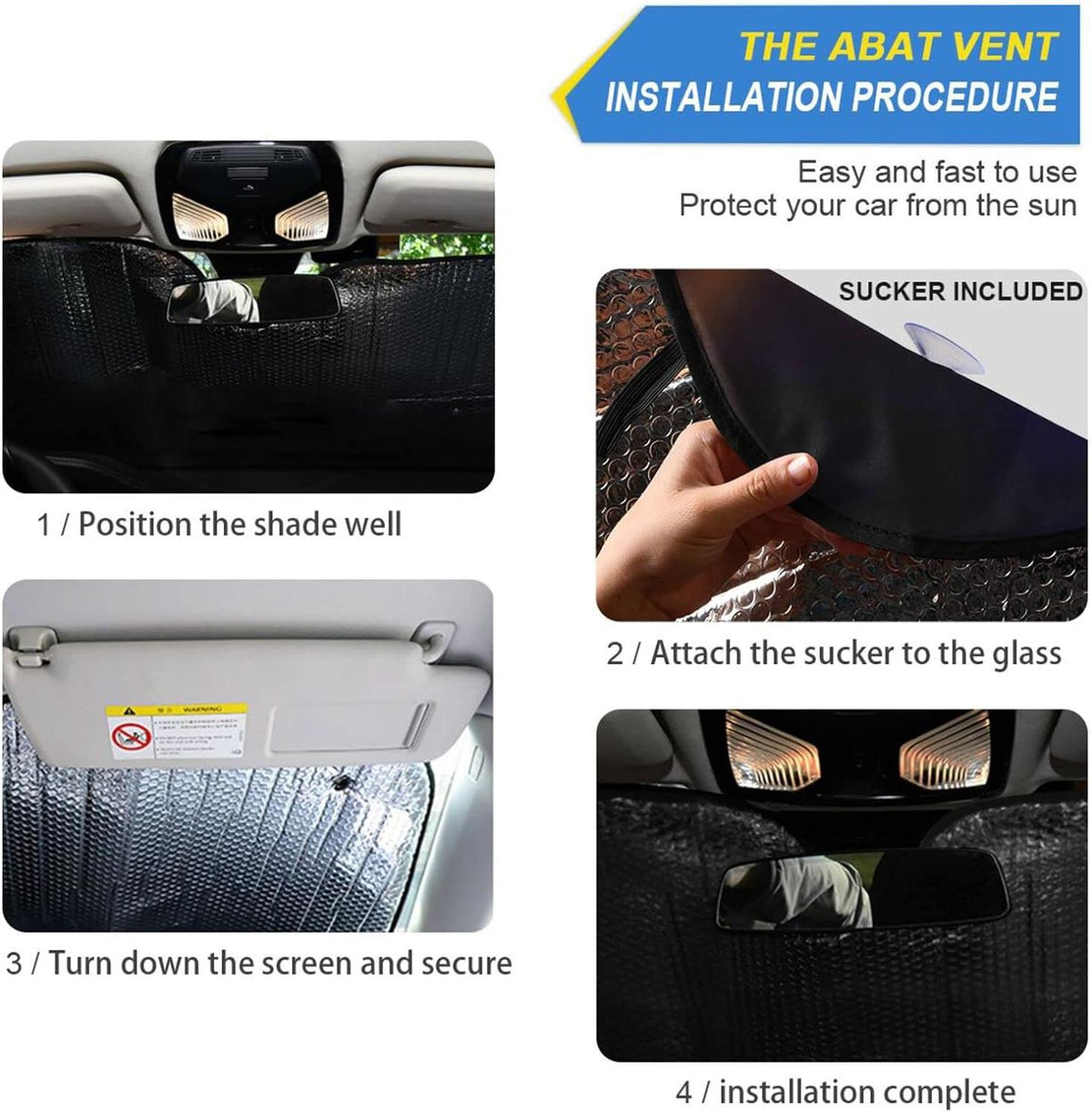 55x27.6in Foldable Windshield Sun Shade B70126