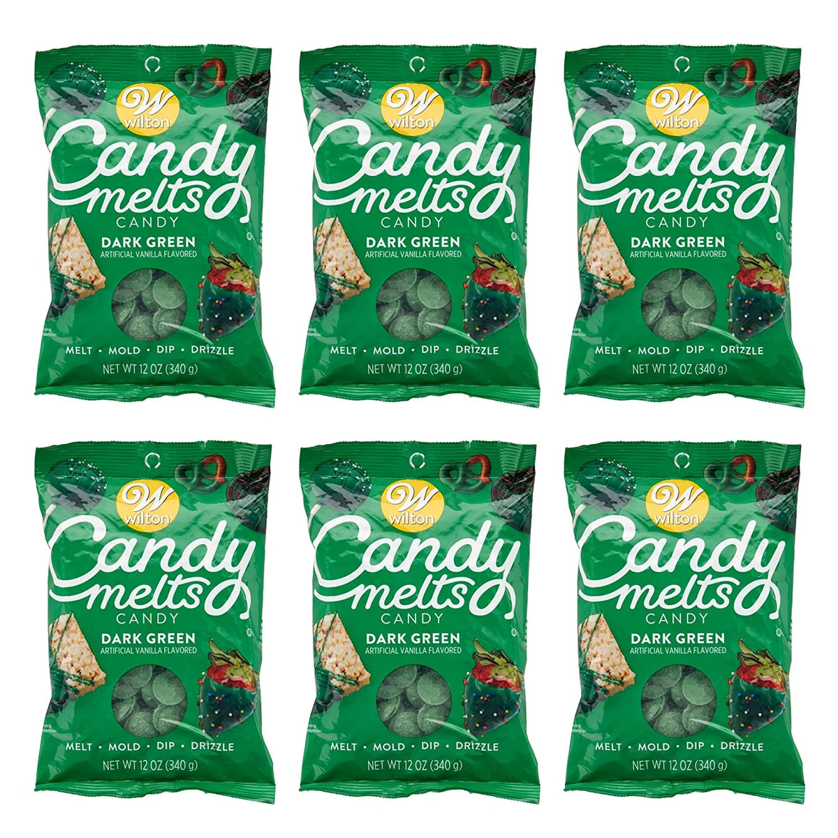 Dark Green Candy Melts 12 oz Pack of 6 T319