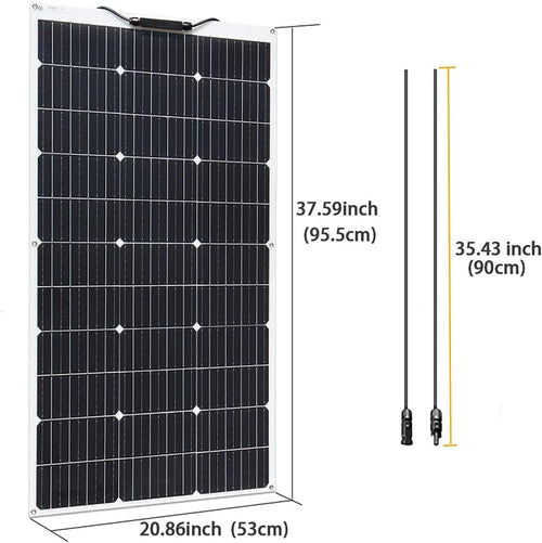 100W 12V Flexible Monocrystalline Solar Panel H630
