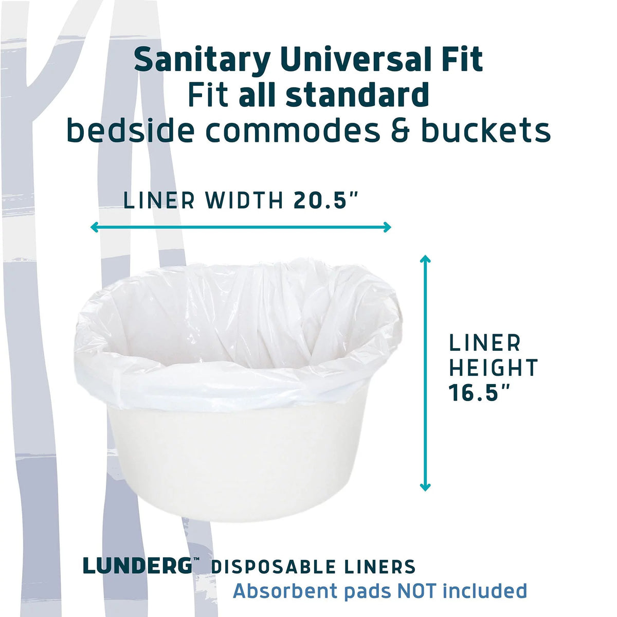 100 Count Universal Fit Disposable Commode Liners X93378
