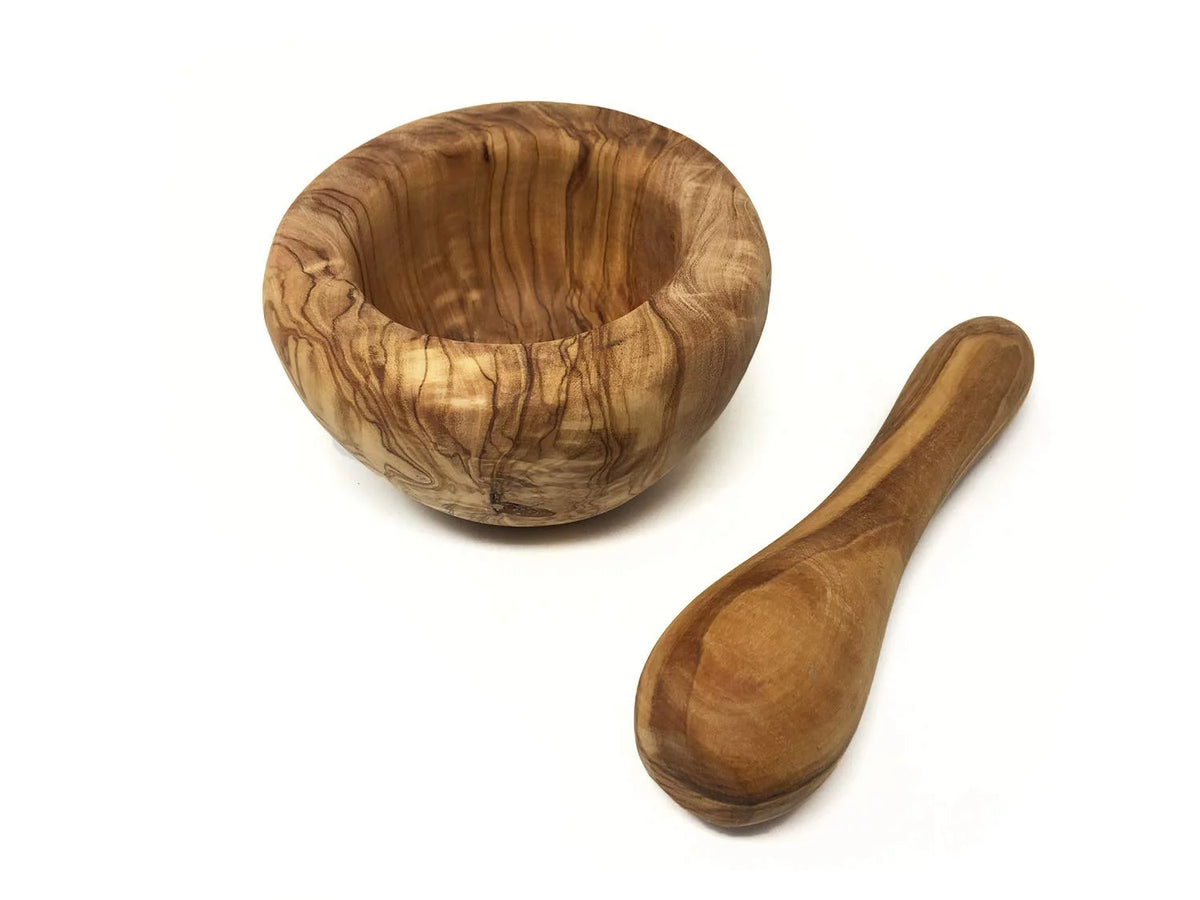 Olive Wood Mortar And Pestle Set H891