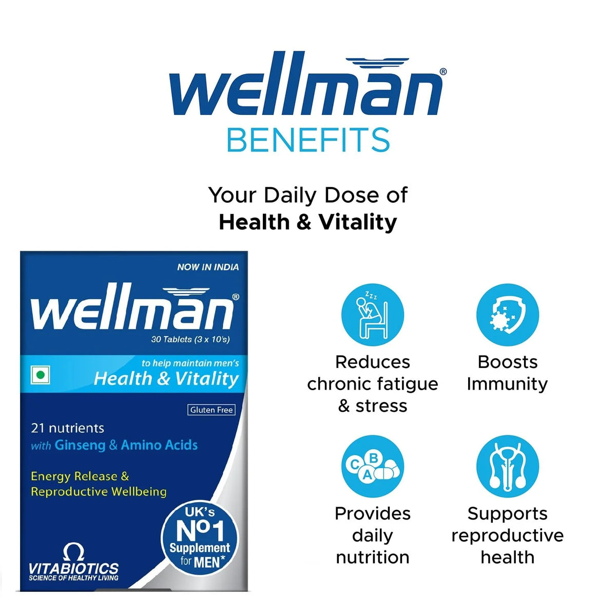 Men's Hair Growth Supplements 30 tablets H245