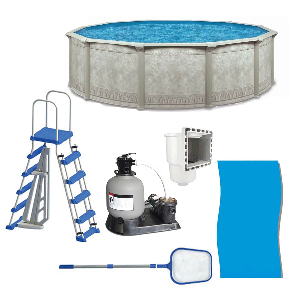 Khaki 18ft x 52in Above Ground Swimming Pool W859846