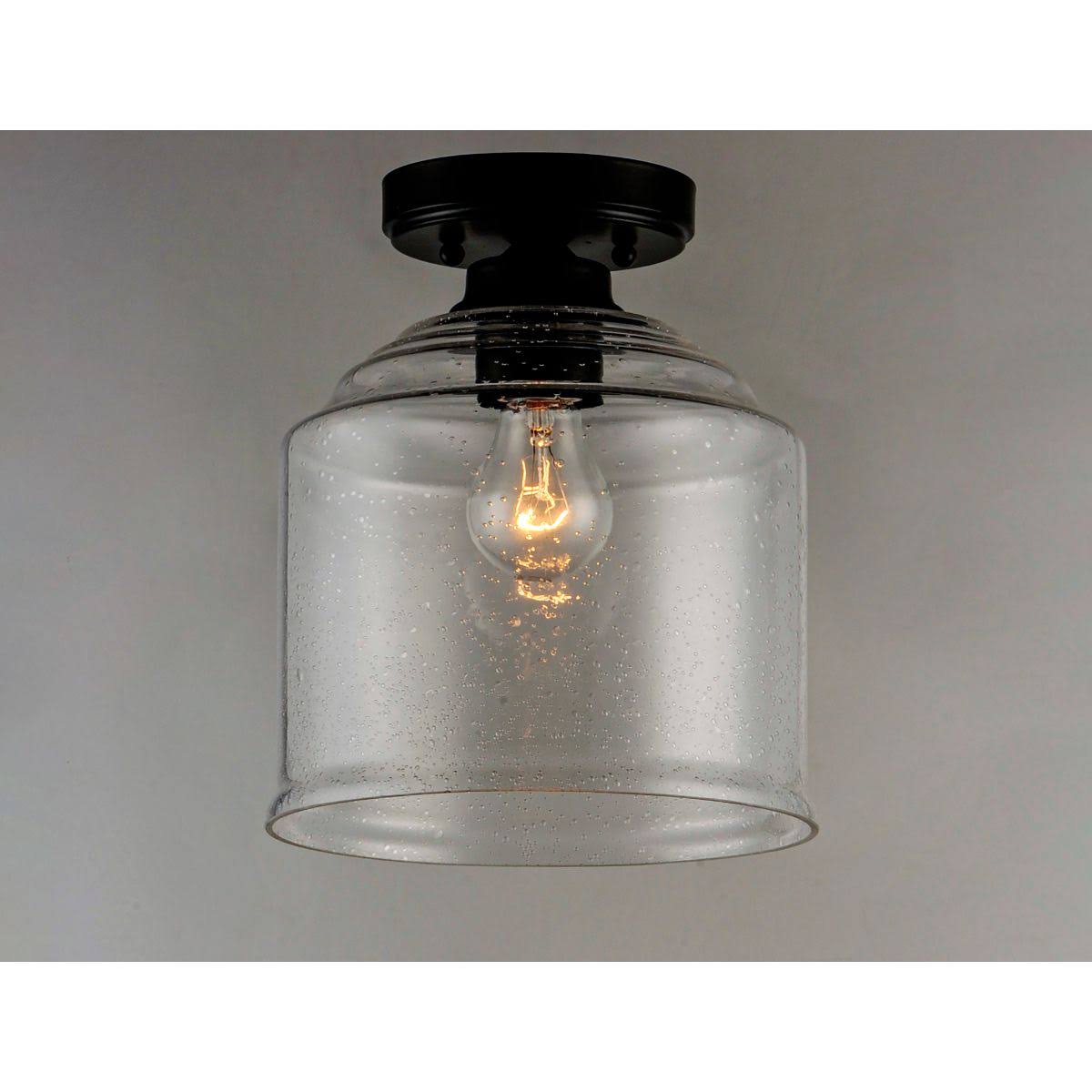 Black Semi-Flush Mount Light U277605