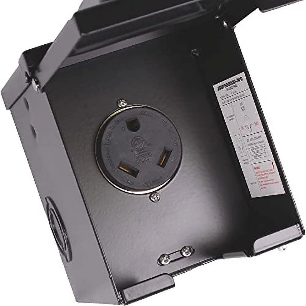 30 Amp RV Power Outlet Box, NEMA TT-30R Outdoor Electrical Receptacle Panel K7780