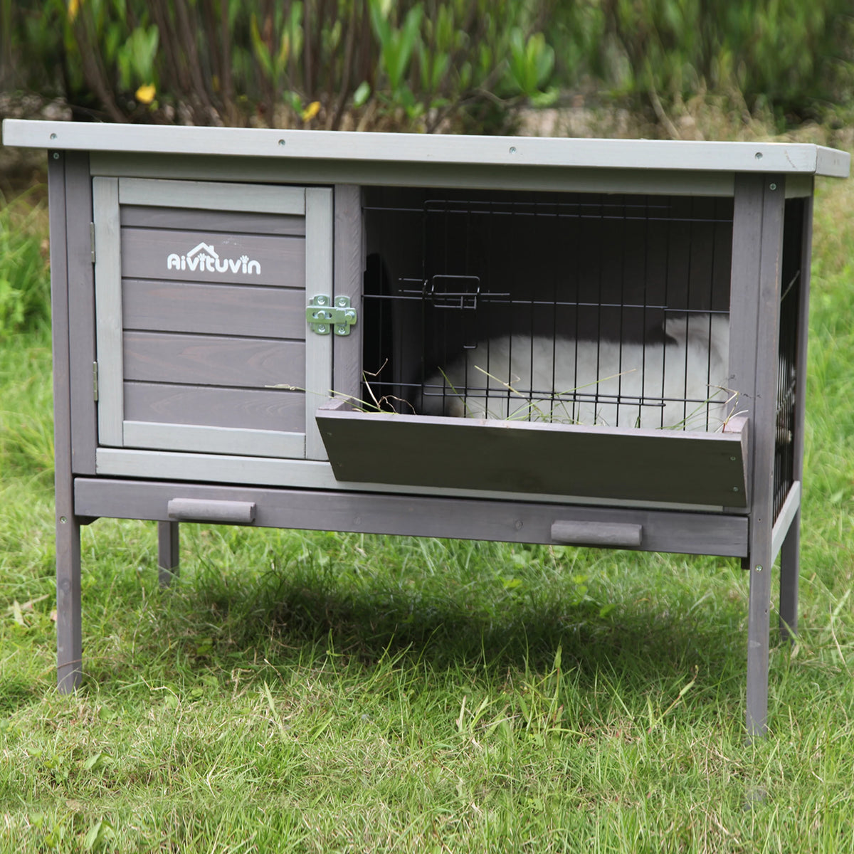 Wooden Rabbit Hutch Indoor Bunny Cage V14445
