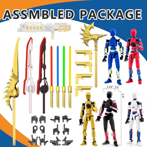 Multi-Colored 5-Pack T13 Action Figure Set with Laser Saber J871548