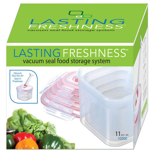 11 Piece Square Vacuum Food Storage Containers V498119