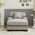 Oversized Gray Chaise Sleeper Sofa R8819