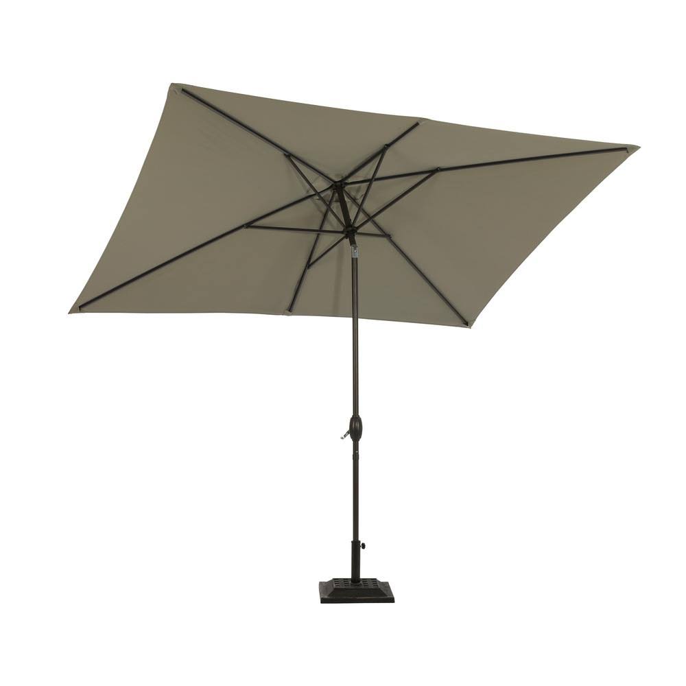Rectangular Aluminum Market Patio Umbrella in Gray C344833