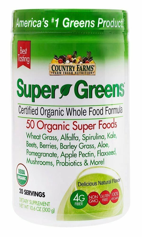 Organic Super Greens Drink Mix 10.6 oz X241