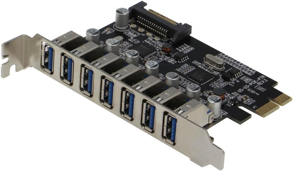 PCIE 7 Port USB 3.0 Adapter Card with SATA Power Connector E8994