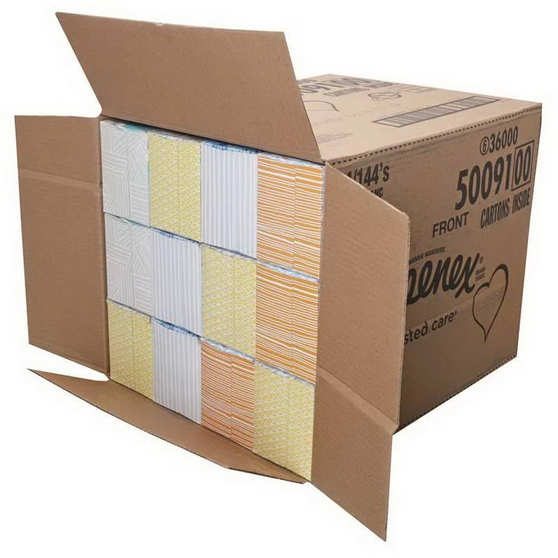 White Flat Facial Tissue 144 Count - 24 per Case X7028
