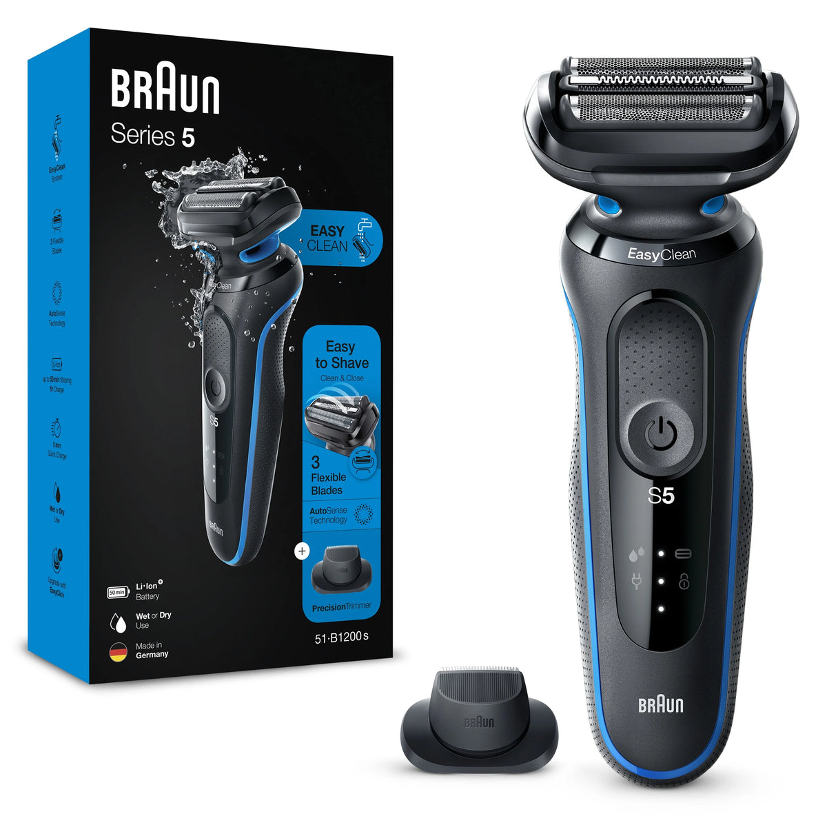 Rechargeable Wet Dry Electric Shaver with Charging Stand L22896