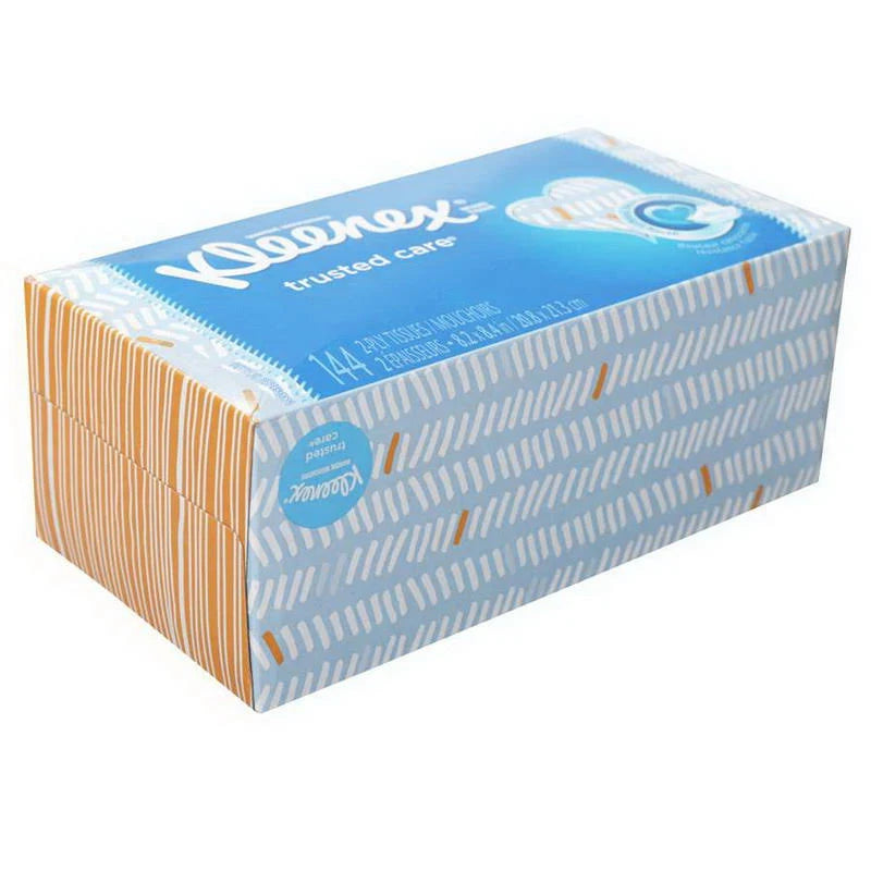 White Flat Facial Tissue 144 Count - 24 per Case X7028