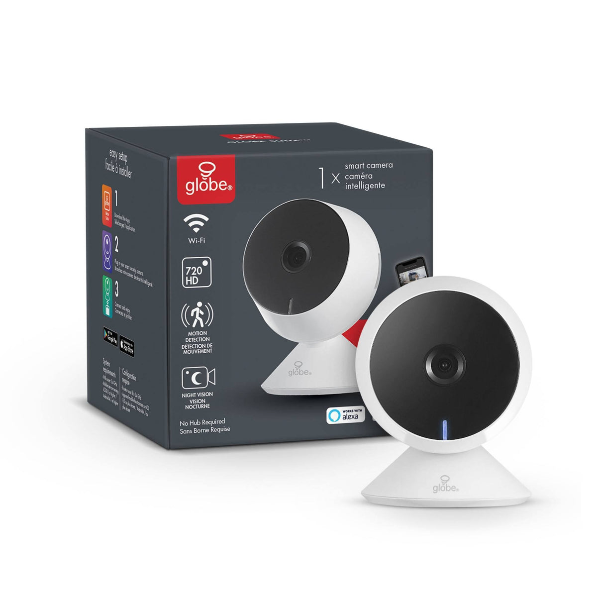 Wi-Fi Smart Indoor Security Camera 720p White N495151