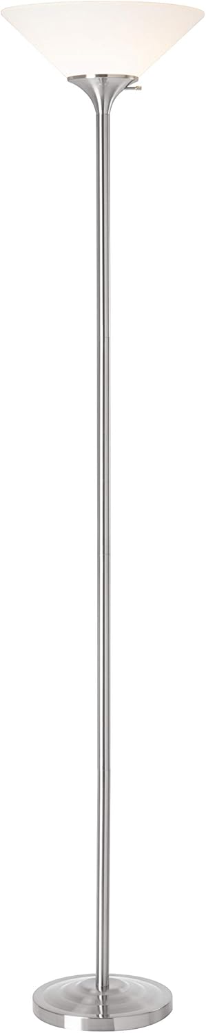 Brushed Steel Torchiere Lamp Z864